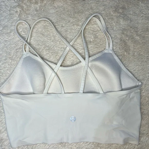 Lululemon Like a cloud longline Bra B/C white sz 8 - Picture 5 of 9